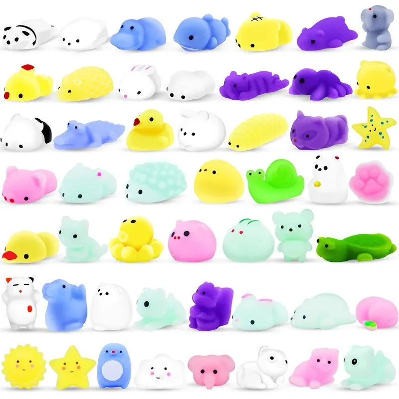 20Pcs Mini Cute Cartoon Animal Stress Relief Toys