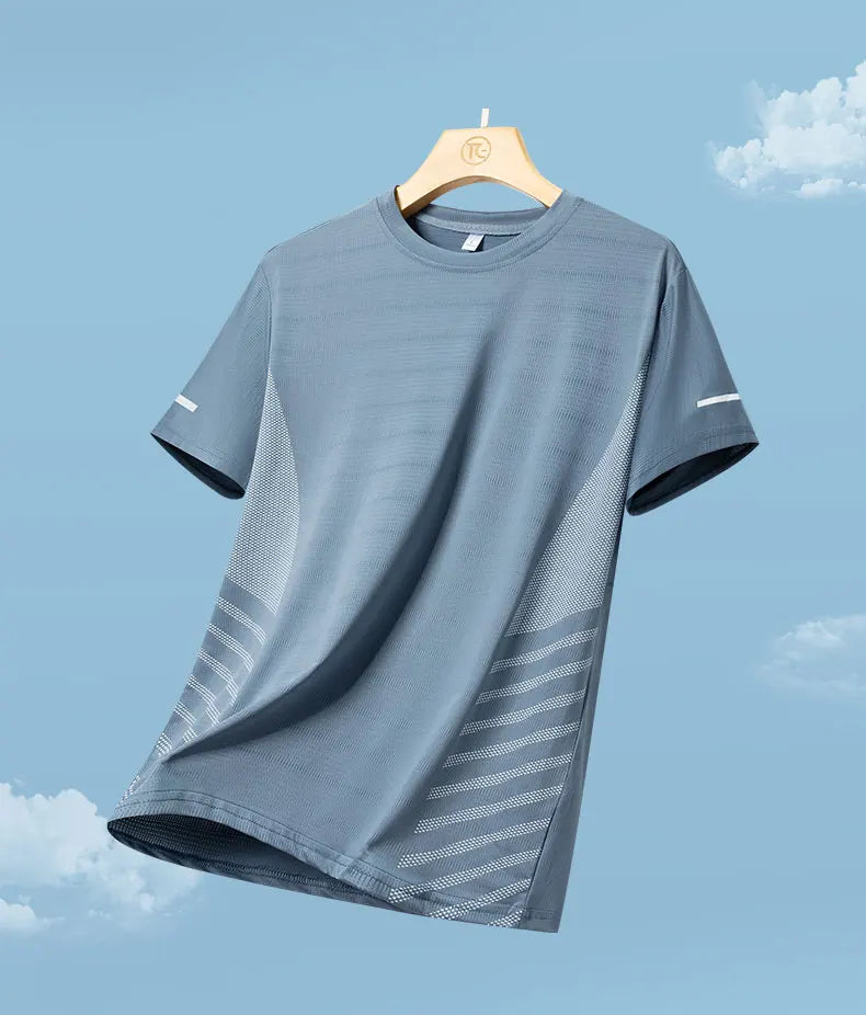 Men’s Summer Ice Silk Running T-Shirt