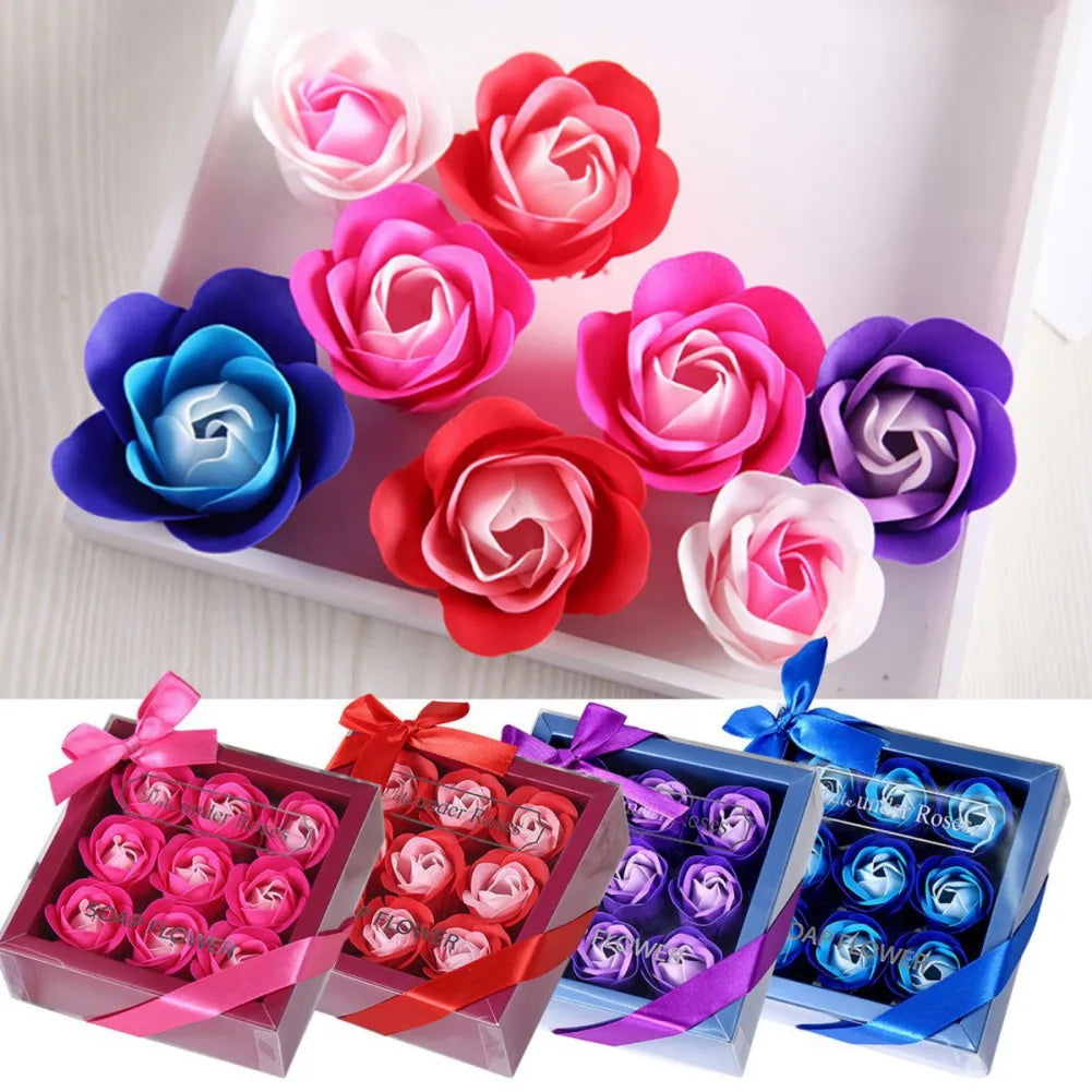 Creative Artificial Soap Flower Rose Flower Head Decor