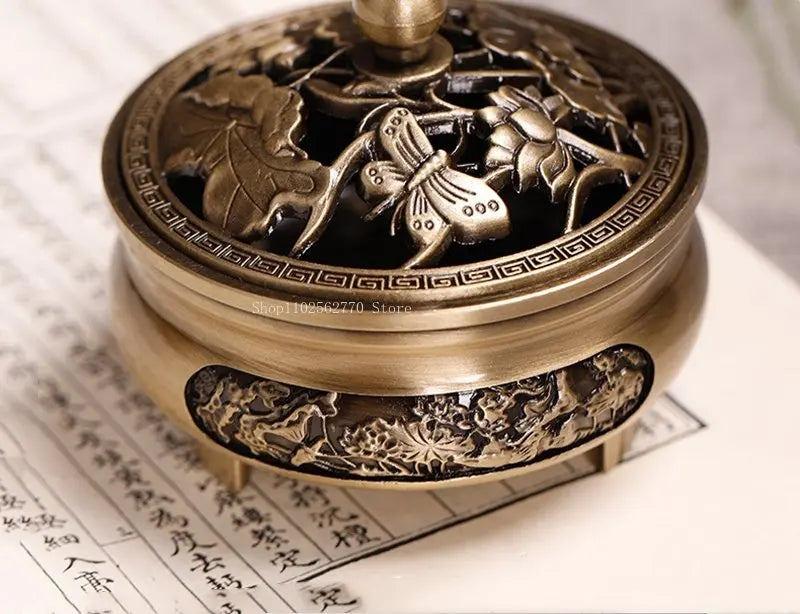 Pure Copper Antique Three-Legged Aromatherapy Stove