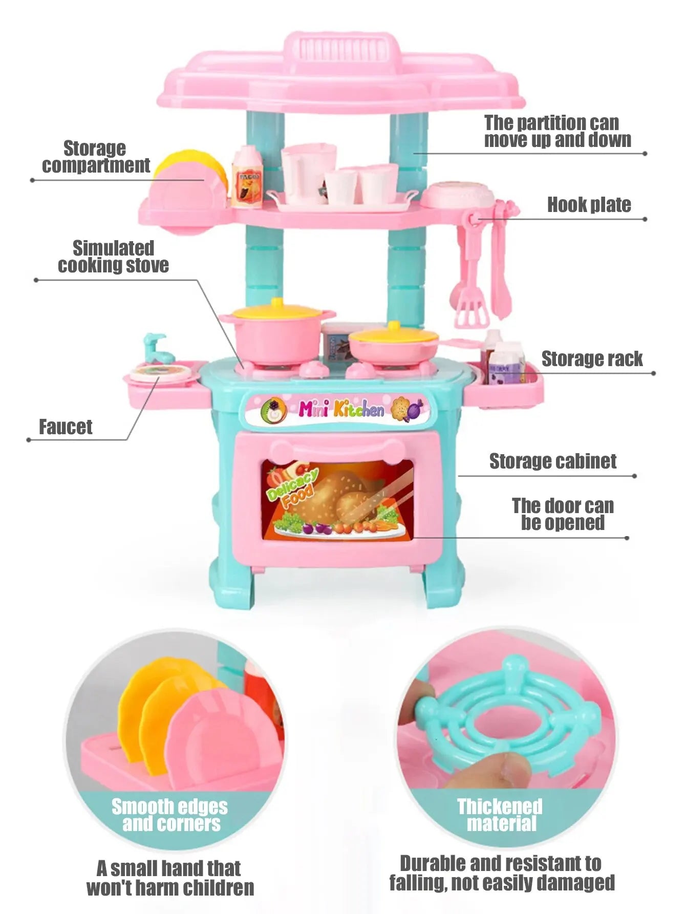 Kids Mini Kitchen Cooking Toy Set