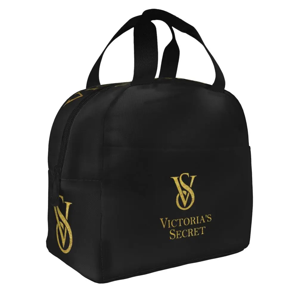 V-Victoria's Secret Stripe Insulated Lunch Bag