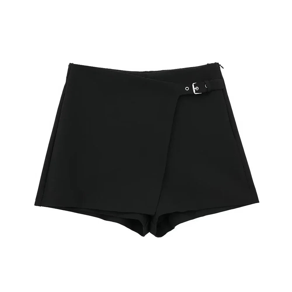 TRAF Asymmetric Shorts Skirts with Tab for Women