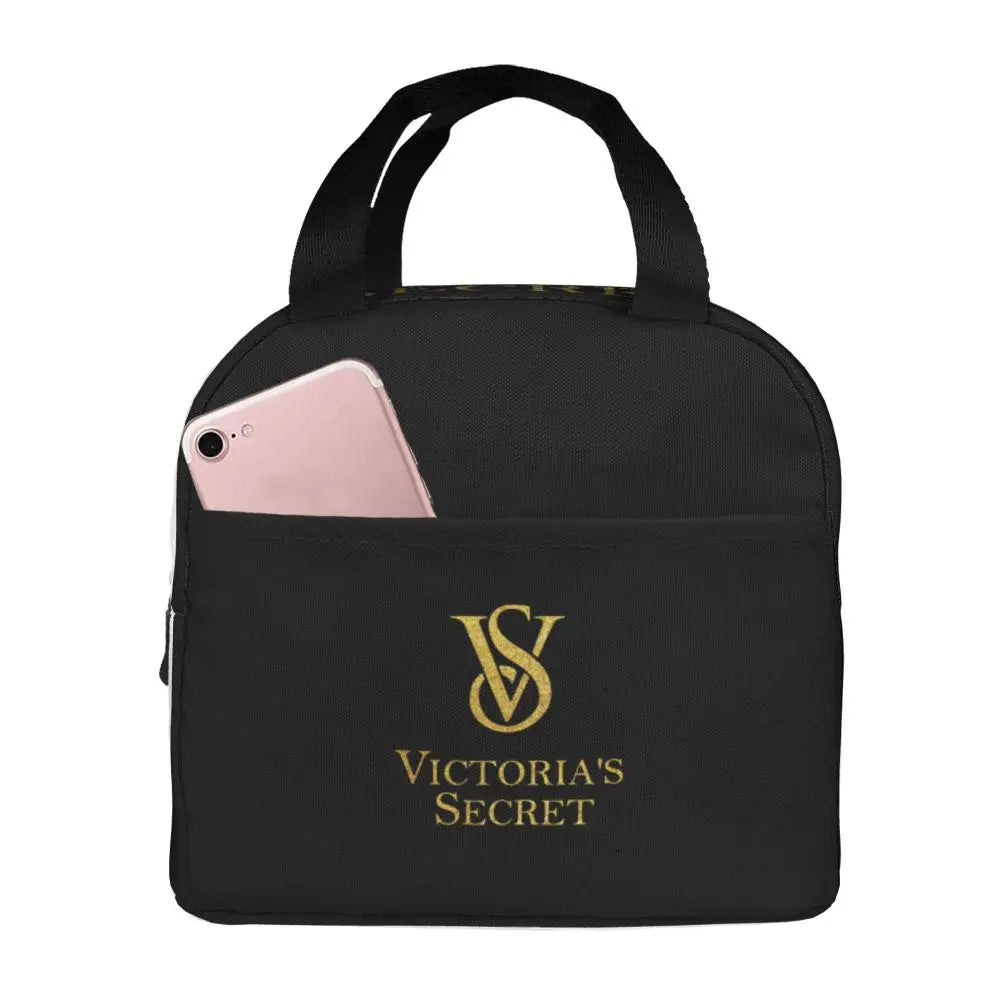 V-Victoria's Secret Stripe Insulated Lunch Bag