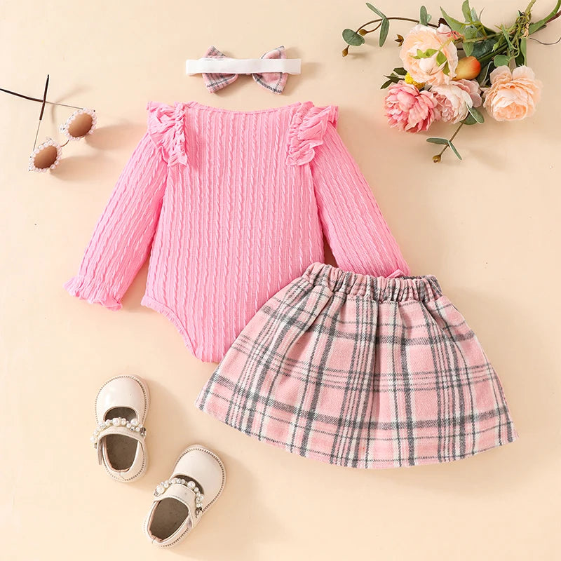 Fashion Baby Girls Fall/Winter 3-Piece Outfit