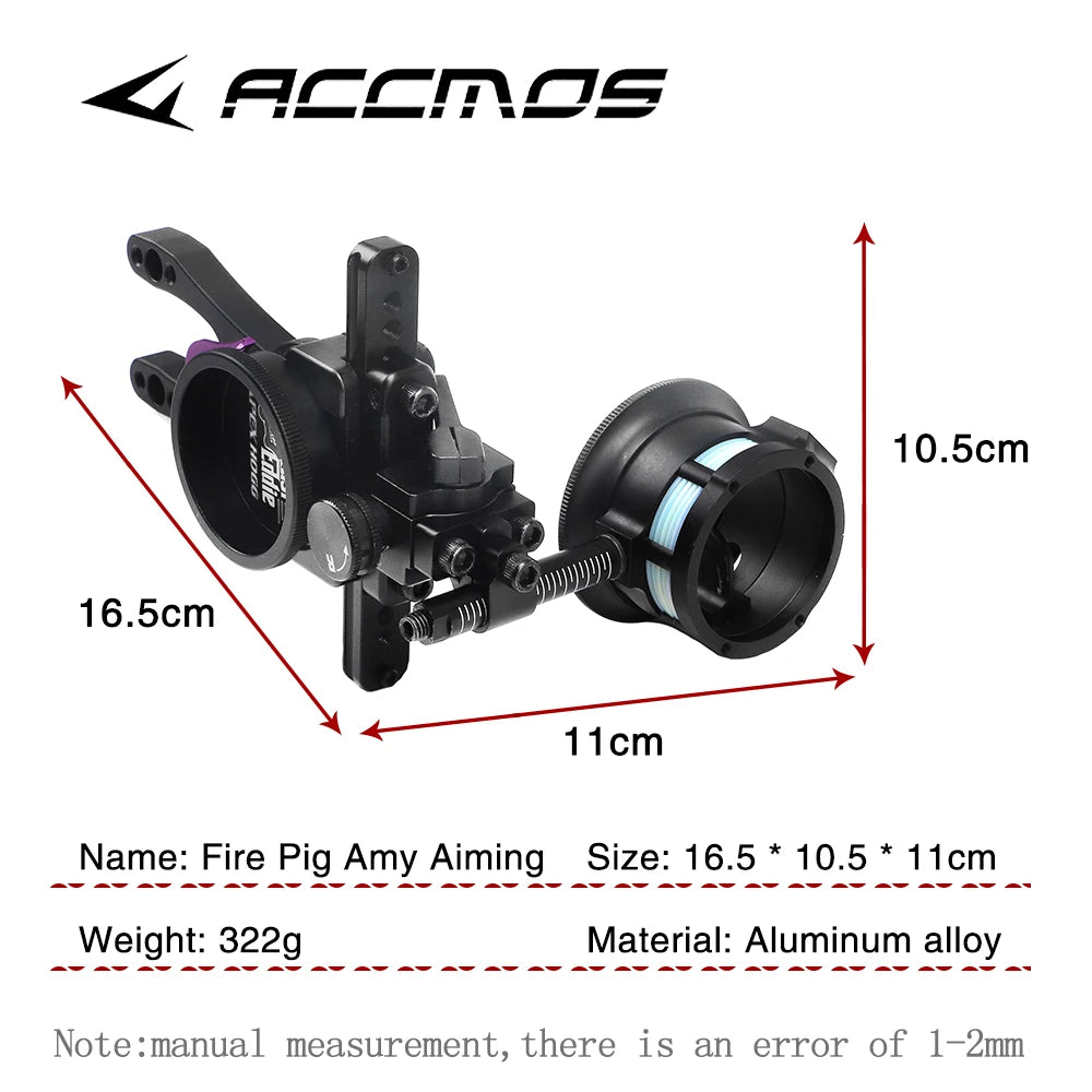 Compound Bow Sight Eddie 1-Pin – Fast Aiming, Fine-Tune Long Bar Sight for Compound Bow Hunting & Arrow Shooting