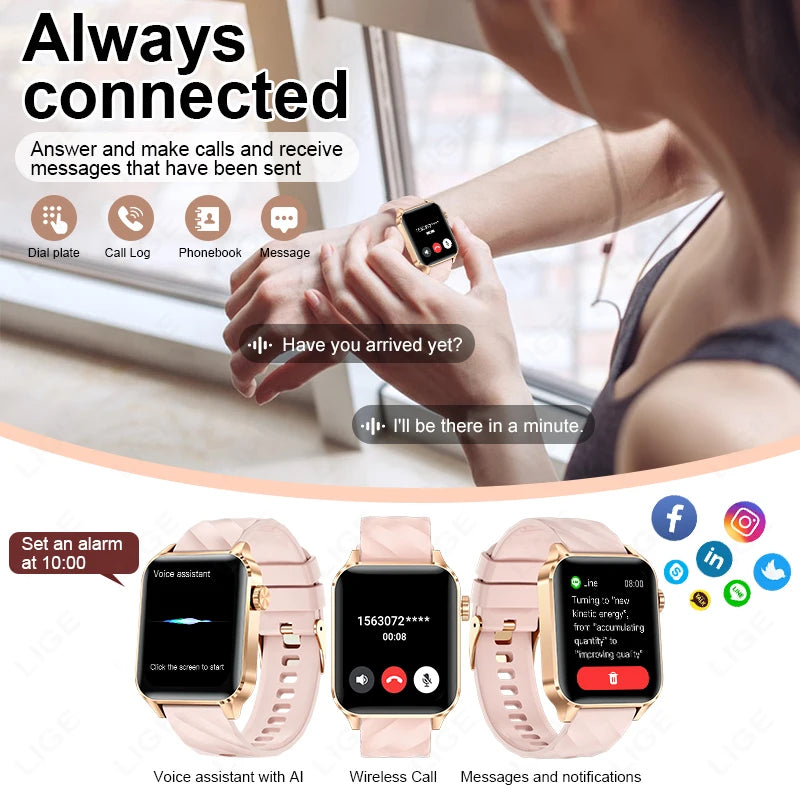 LIGE Full Touch Screen Bluetooth Call I