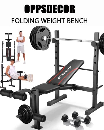 Weight Bench Set with Squat Rack & Leg Extension