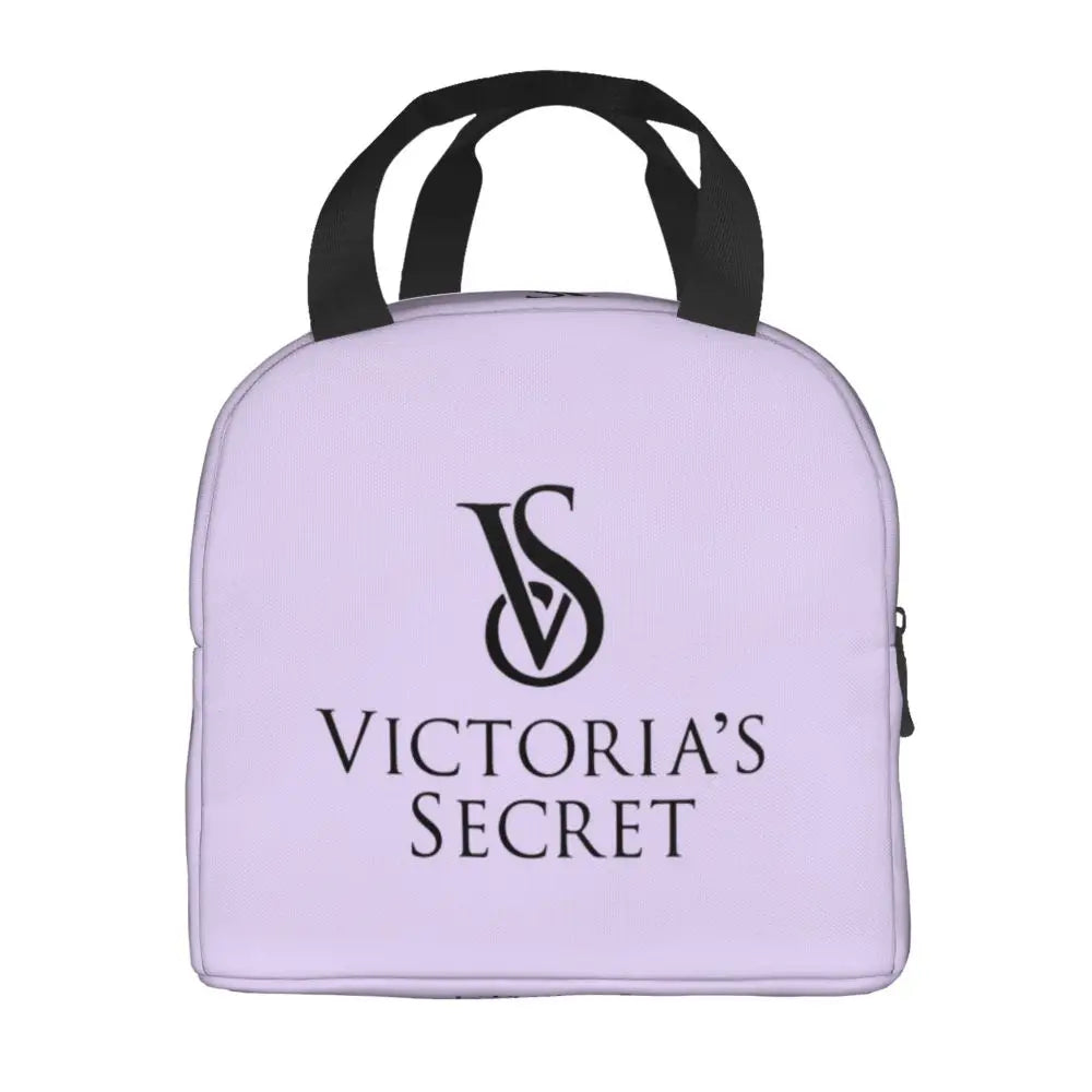 V-Victoria's Secret Stripe Insulated Lunch Bag