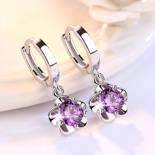 925 Sterling Silver Earrings Jewelry with High Quality Retro Simple Pattern