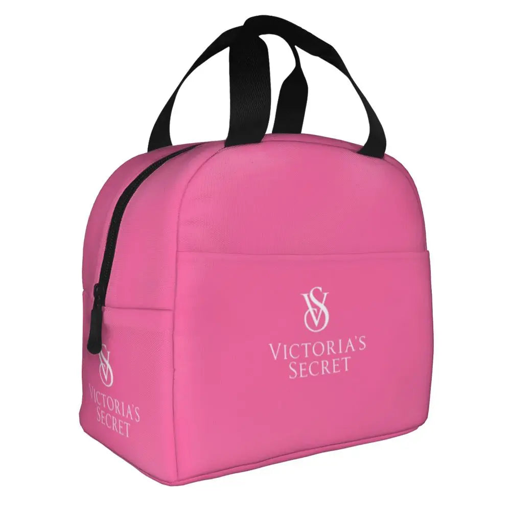 V-Victoria's Secret Stripe Insulated Lunch Bag