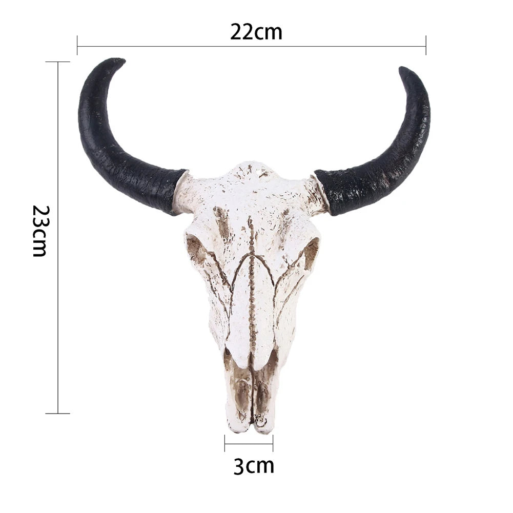 Longhorn Cow Skull Head Wall Ornament