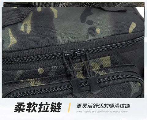 Fishing Tackle Shoulder Bag with Portable Fishing Rod Holder – Outdoor Sports Bag for Fly Fishing