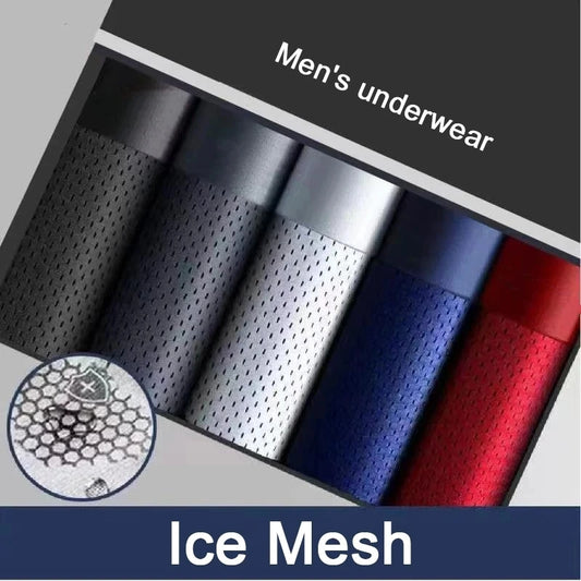Men’s Ice Silk Mesh Boxer Shorts