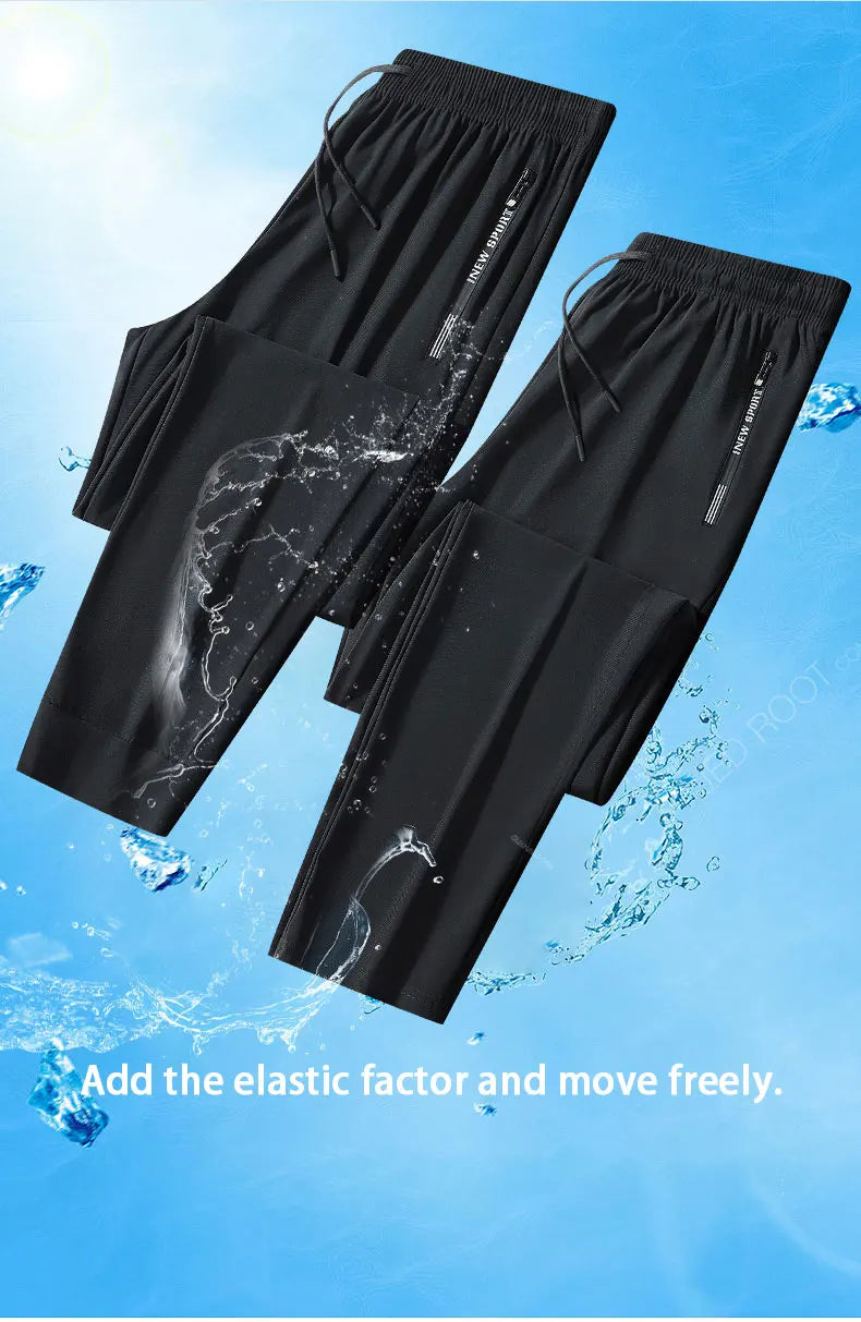 Men’s Quick-Dry Running Pants with Zipper Pockets