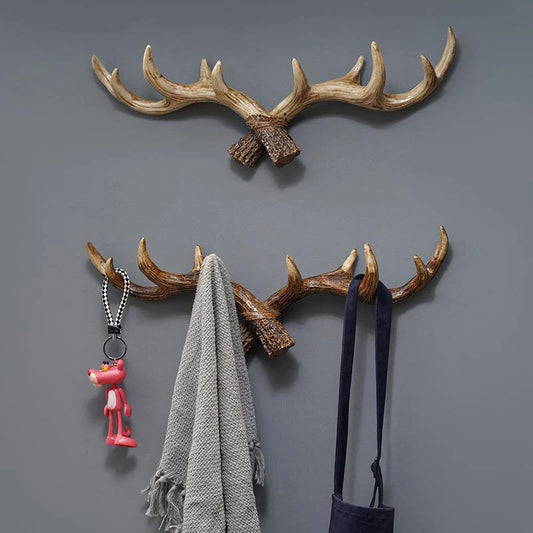 Nordic Vintage Deer Horn Wall Decor Hook
