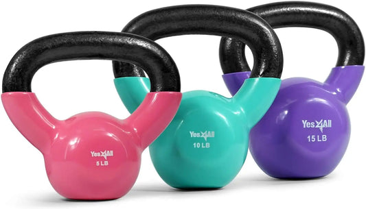 Vinyl Coated Kettlebell Set