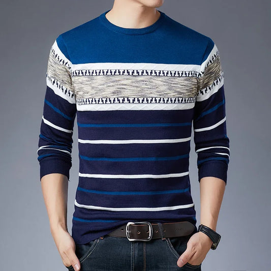 Men's Long-Sleeved Pullover Sweater