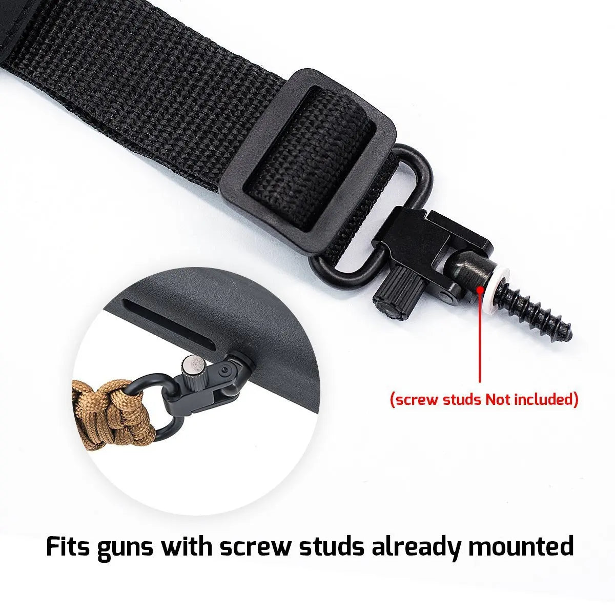 Tactical Two-Point Rifle Sling with Swivels