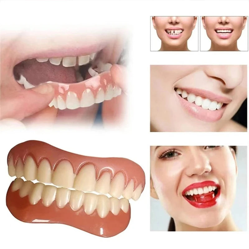 Dentures Face Makeup Teeth Stickers – Realistic Orthodontic Simulation
