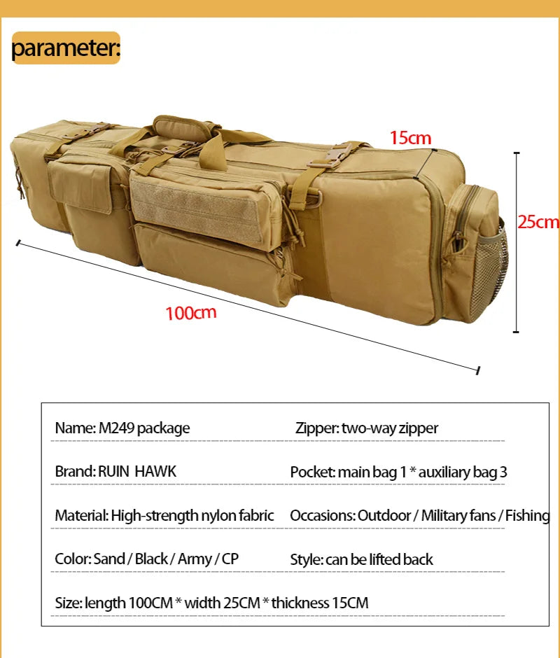 M249 Bag Hunting Molle Pouch Backpack Outdoor EDC Carrying Protection Case With Shoulder Strap Hunting Apparel