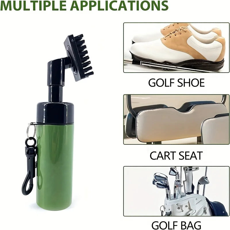 1pc Golf Club Cleaner Groove Tube Golf Brush Golf Club Brush with Leakproof Reservoir Tube Squeeze Bottle for Easy Cleaning