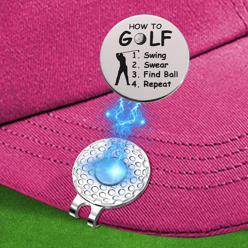 Golf Marker with Magnetic Hat Clip – Sleek Silver Golf Accessory for Easy Ball Marking