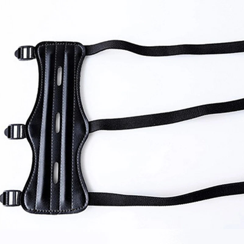 Leather Archery Arm Guard Protector – Adjustable Forearm Protection for Bow & Arrow Hunting and Training
