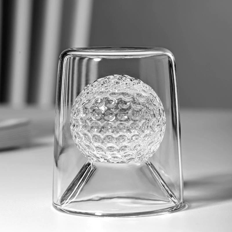 50ml Golf Ball Shape Double-layer Glass Cup