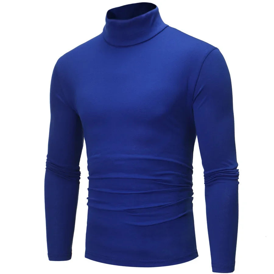Men’s Thermal Underwear Top – High Neck Slim Fit Long Sleeve Shirt for Winter Warmth