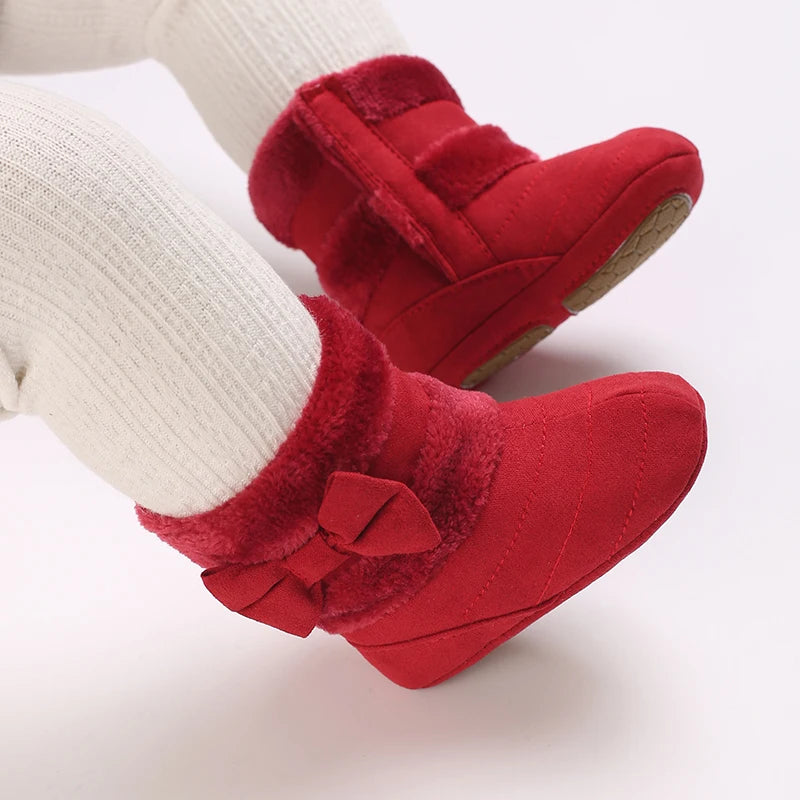 Cute Bowknot Comfortable Baby Girls Boots