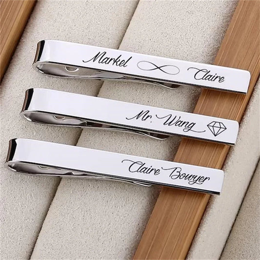 Stainless Steel Customized Name Tie Clip
