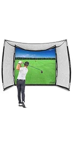 Golf Hitting Mat with Artificial Turf – Indoor/Outdoor Swing Practice Mat with 3 Rubber Tees