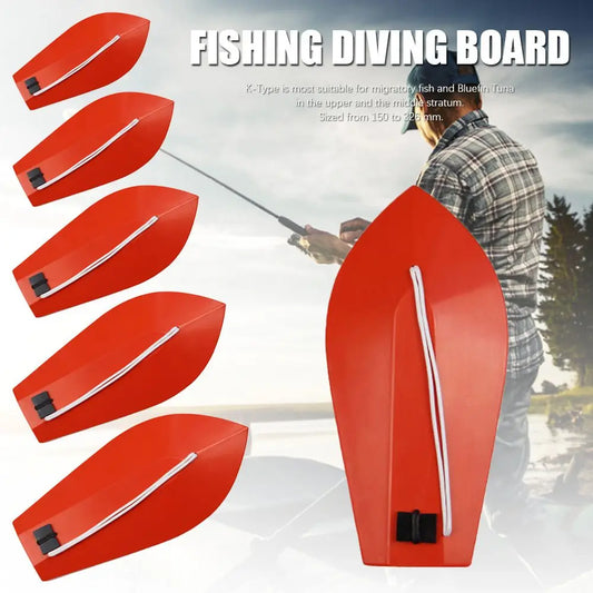 Plastic Red Deep Diver Plate Plan Fishing Tool