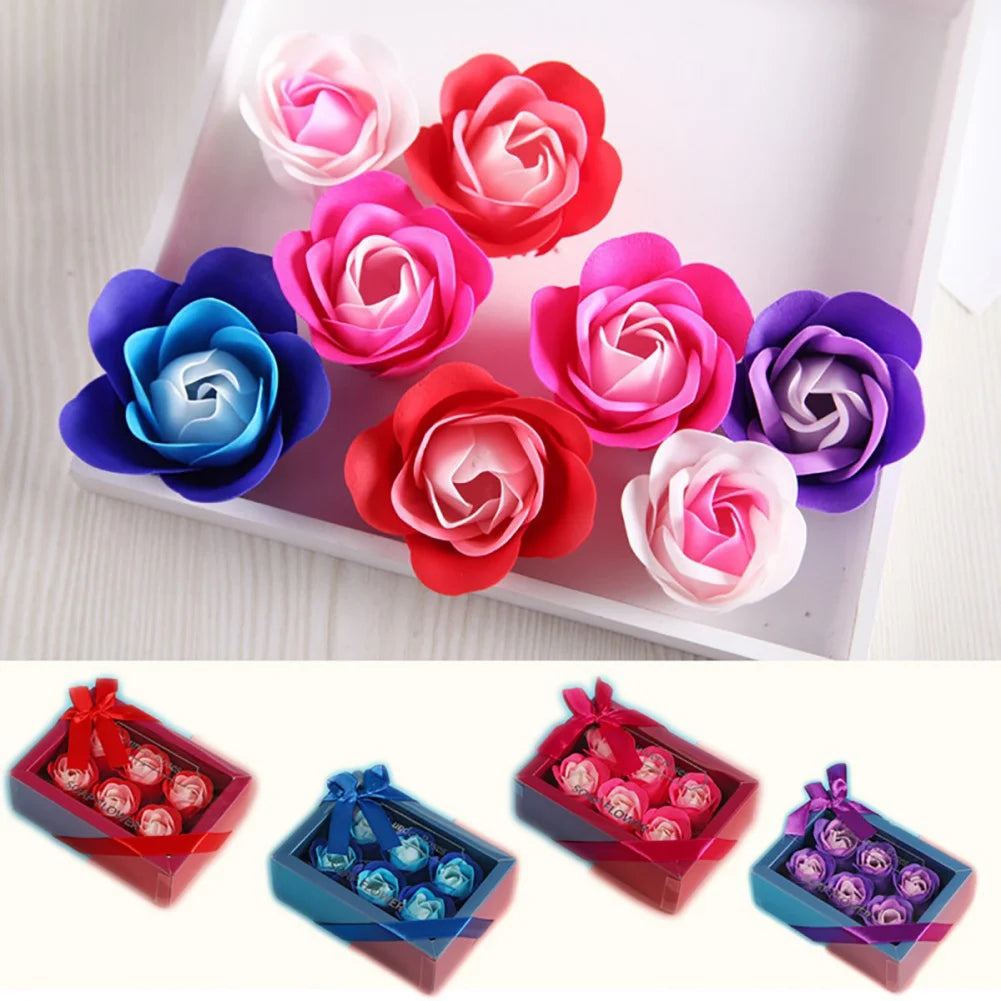 Creative Artificial Soap Flower Rose Flower Head Decor