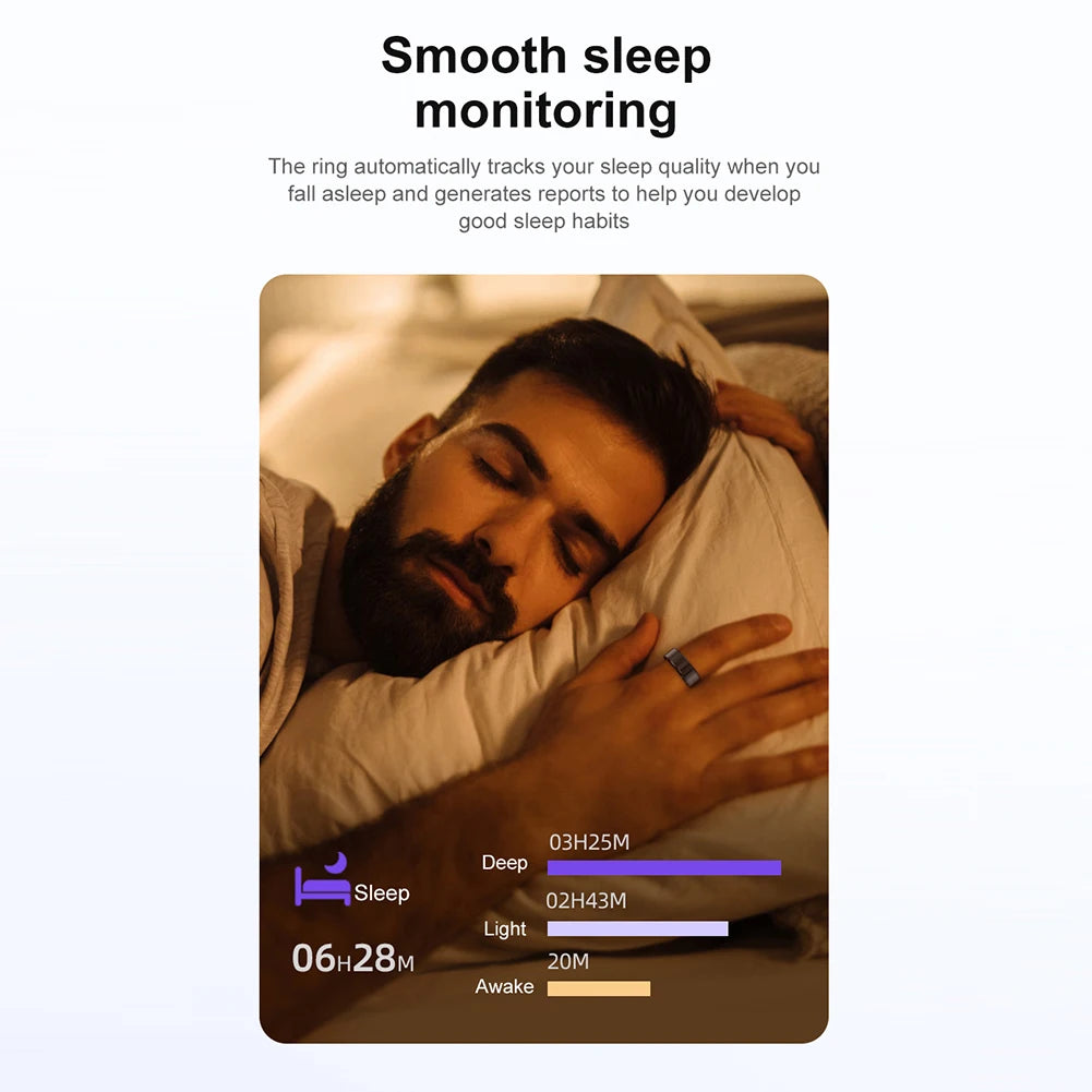 R02 Smart Ring Sleep Monitor 5.0 Bluetooth Fitness Tracker