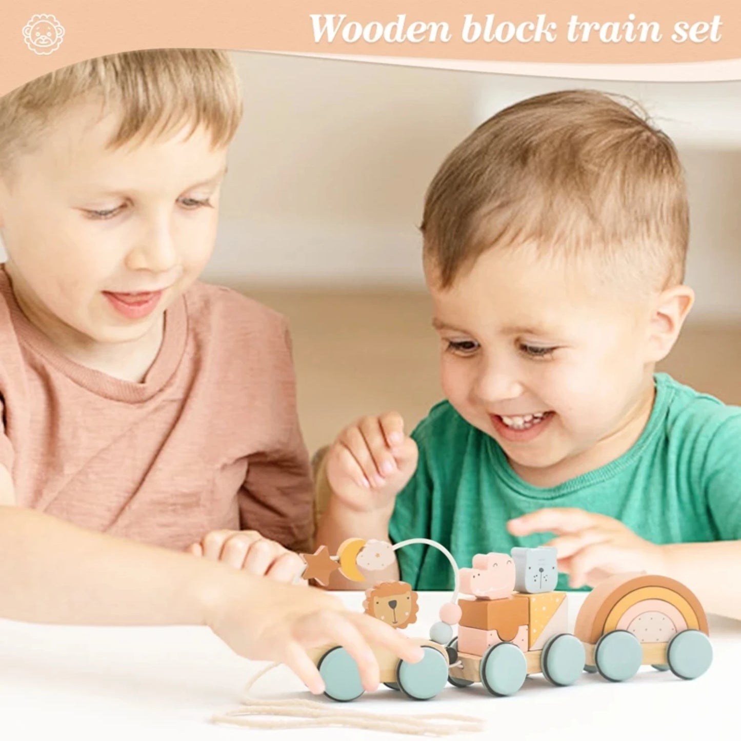 Educational Rainbow Blocks Trolley
