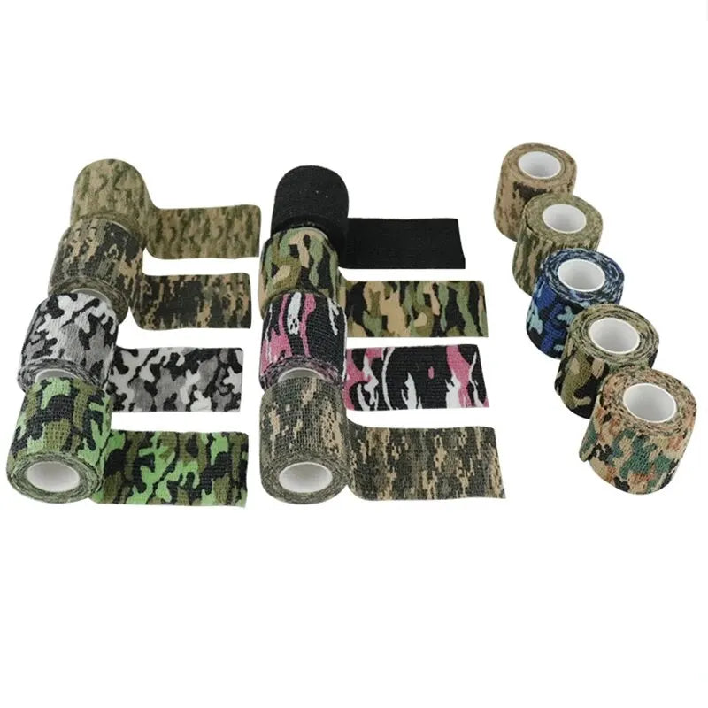 Camouflage Tape Wrap Military Army Hunting Self-Adhesive Protective Bandage