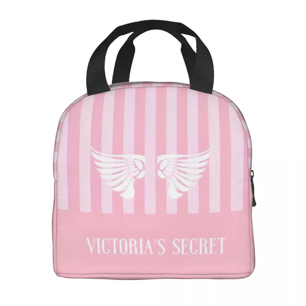 V-Victoria's Secret Stripe Insulated Lunch Bag