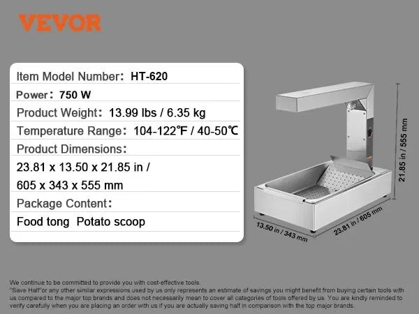 VEVOR French Fry Food Warmer