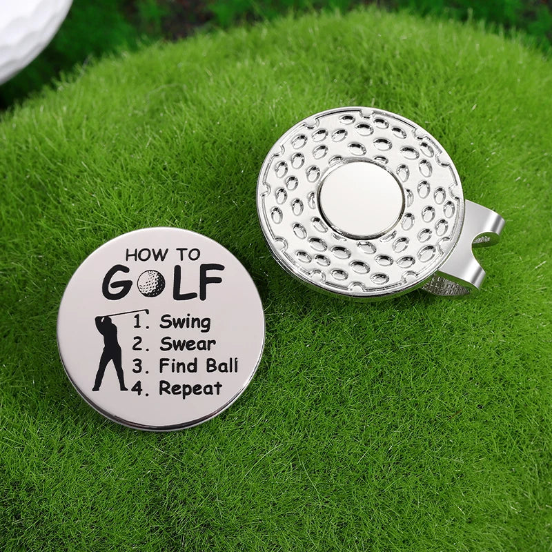 Golf Marker with Magnetic Hat Clip – Sleek Silver Golf Accessory for Easy Ball Marking