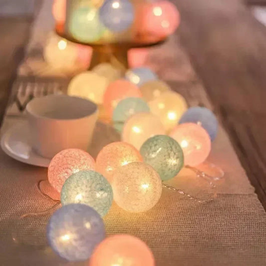 3M 20 LED Cotton Garland Balls Lights