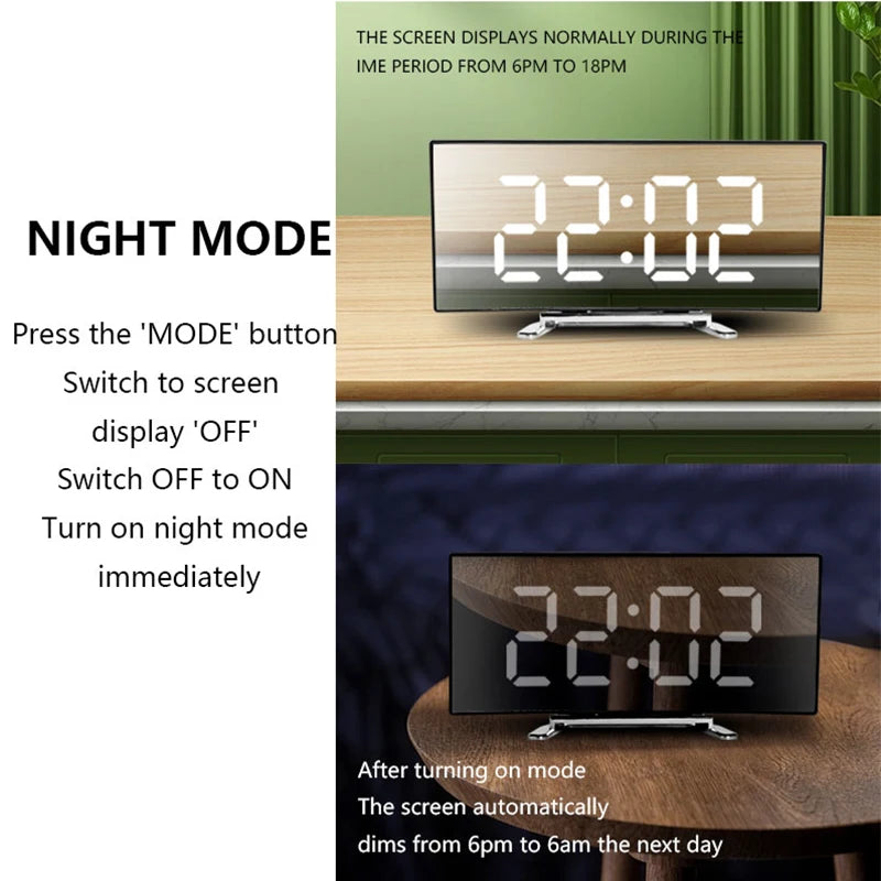 Creative Curved Electronic Clock