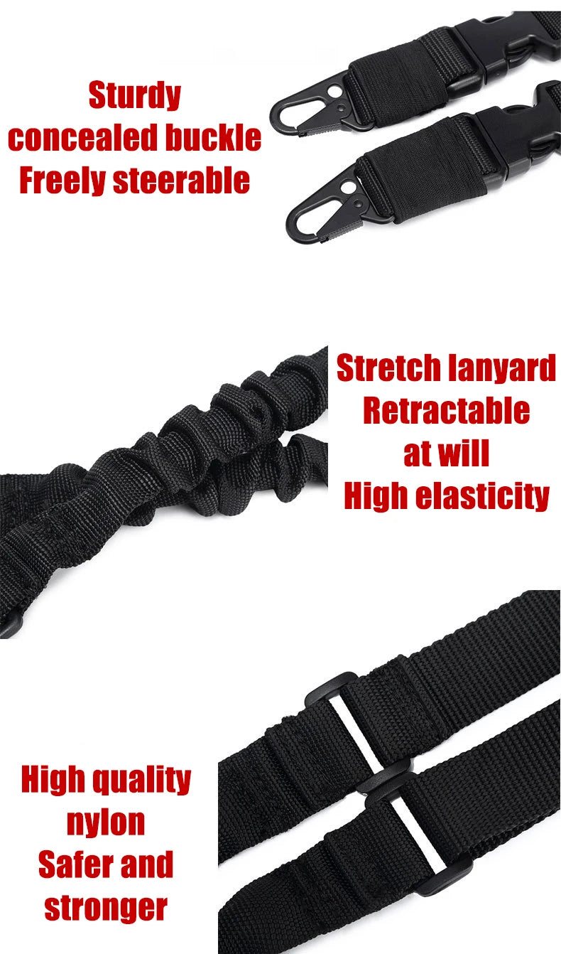 Shotgun Belt – MOLLE Gear Single Point Gun Sling with Metal Buckle