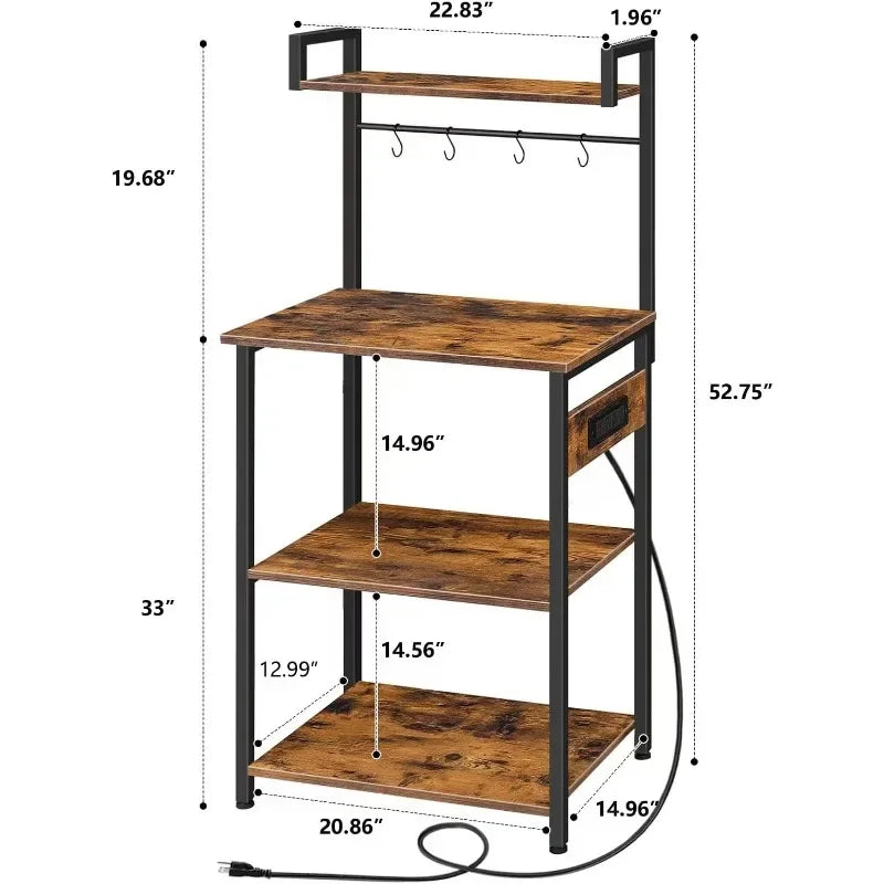 Bakers Rack with Power Outlet