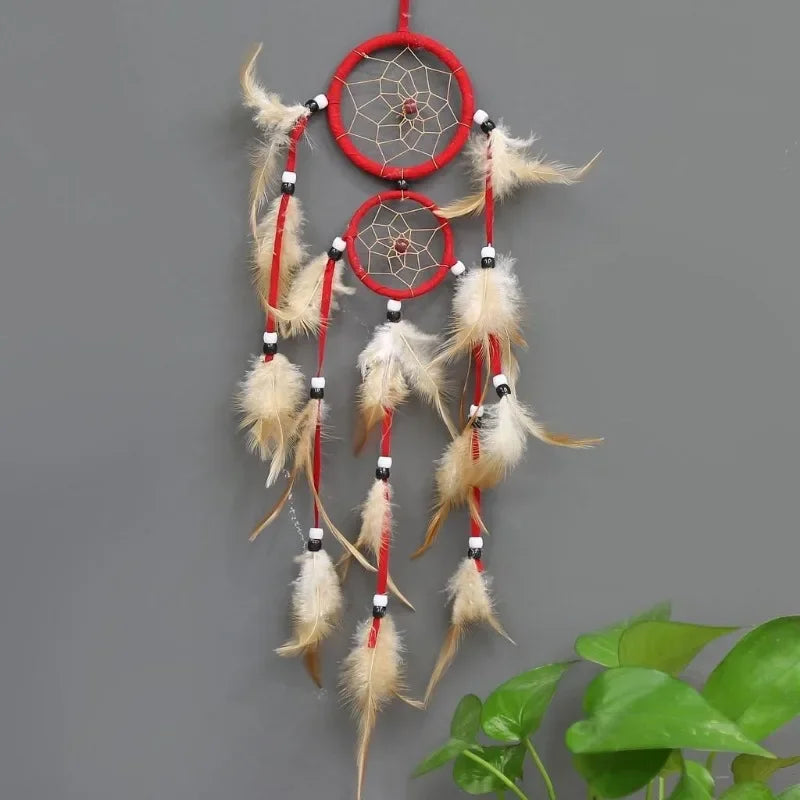 1 Pc Indian Dream Catcher with Brown Feathers