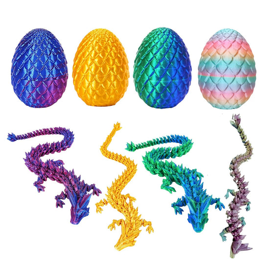 4pc 3D Printed Dragon Egg Fidget Toy