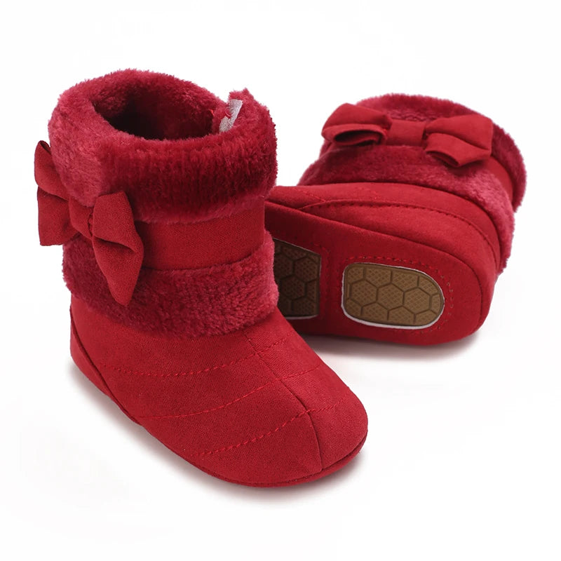 Cute Bowknot Comfortable Baby Girls Boots