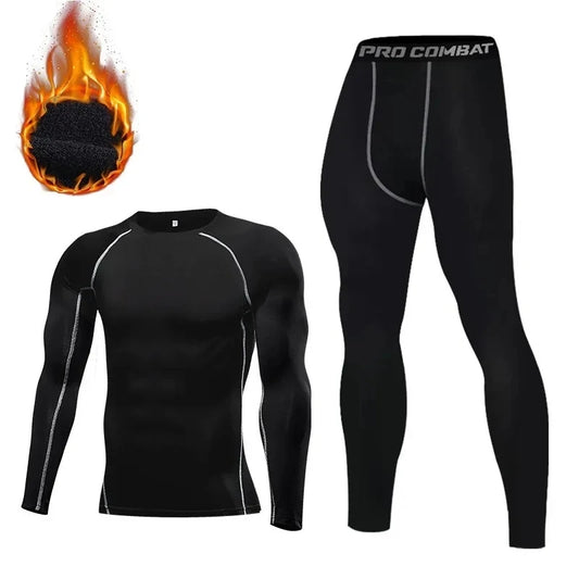 Winter Thermal Underwear for Men – Warm Base Layer Long Johns & Fitness Leggings