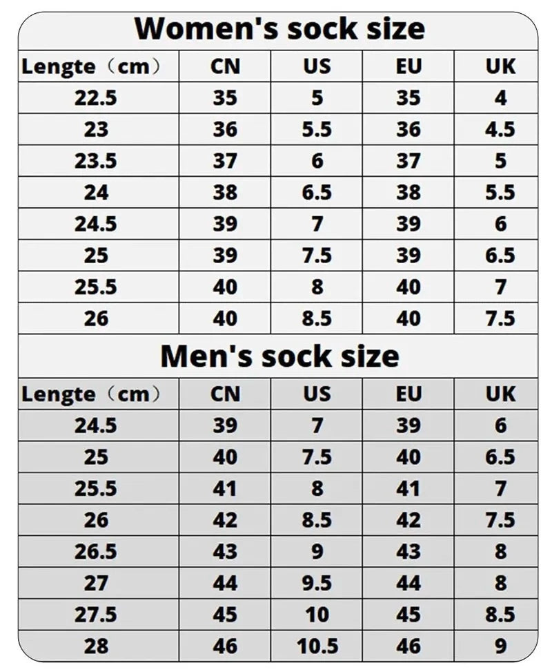 8 Pairs of Men’s and Women’s Black Cotton Business Mid-Length Casual Socks